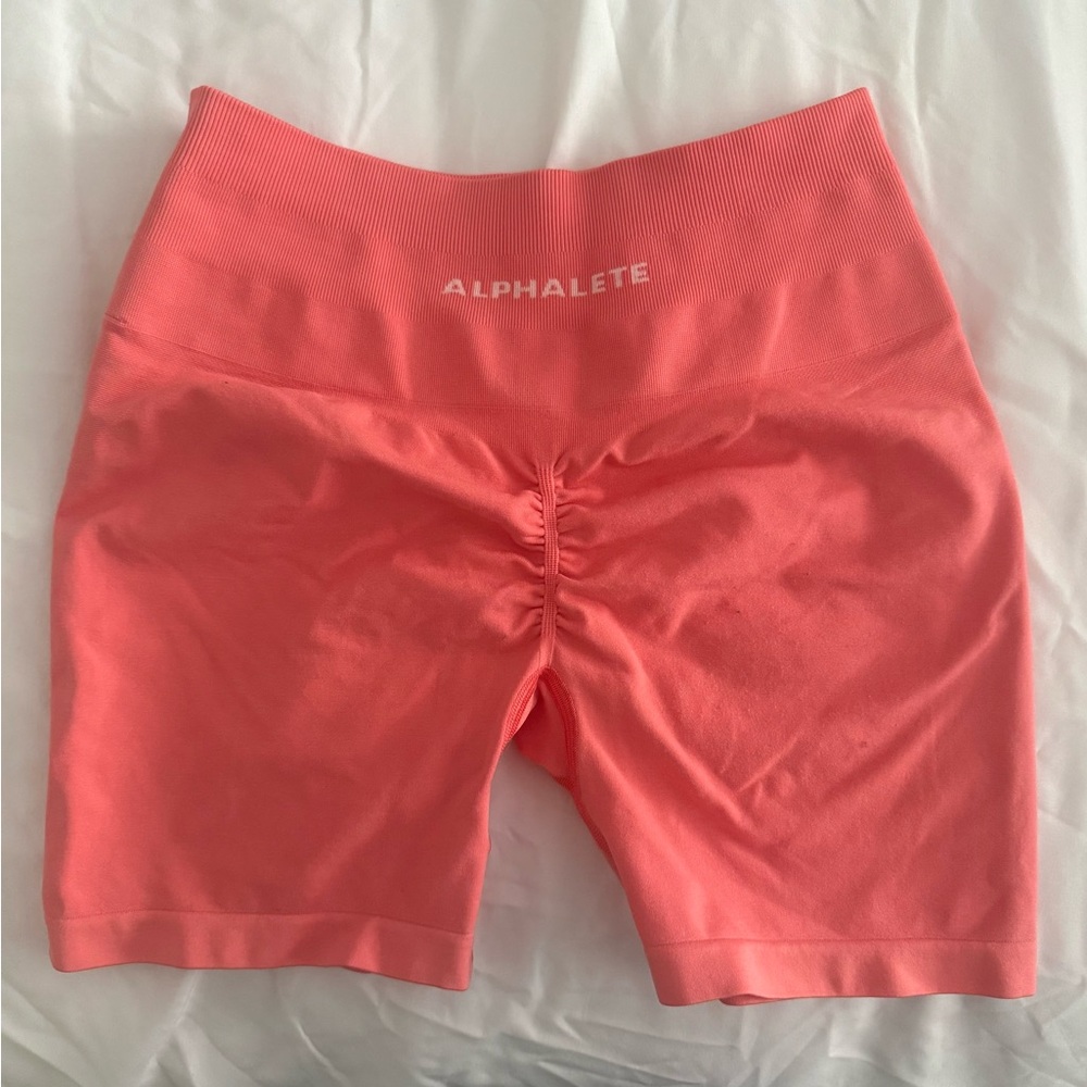 Alphalete Women's Vibrant Coral Athletic Shorts